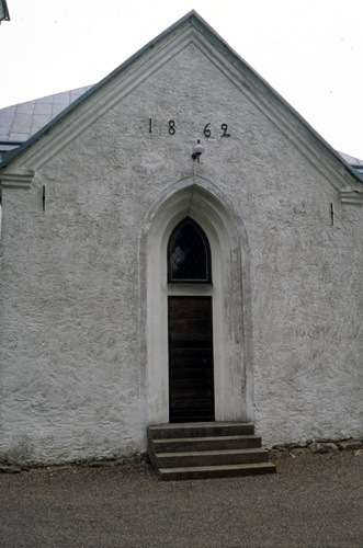Andrarums kyrka, södra fasaden nuvarande koret