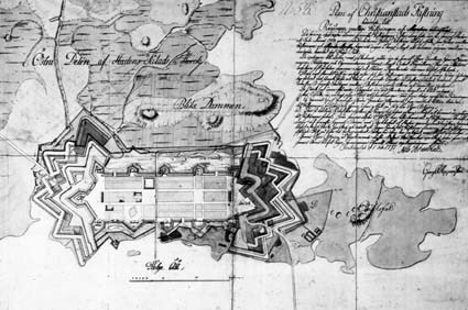 Plan af Christianstads Fästning