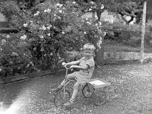 Harald Jönssons pojke Georg på cykel, Allet.