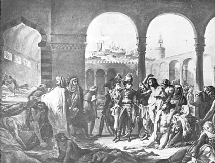 Napoleon besöker pestsjuka i Jaffa.