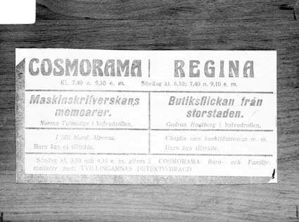 Cosmoramama och Regina  Kr.M 132/73:12