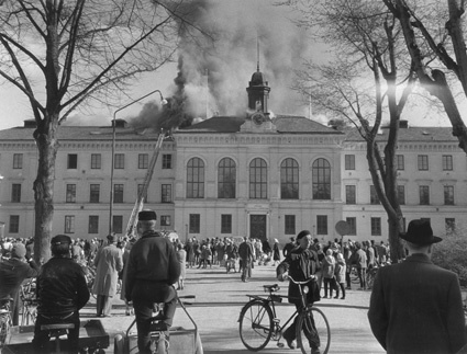 Läroverksbranden 20/4 1959.