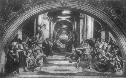 Heliodorus utdrives ur templet.