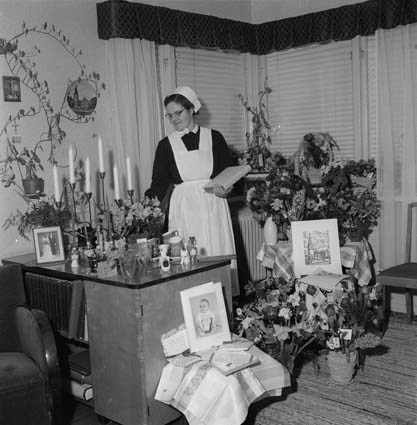 Syster Maja Jönsson, Bromölla, 40-årsdag 1955.