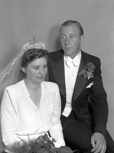 Thyra och Gösta Göransson brudpar, Vånga.