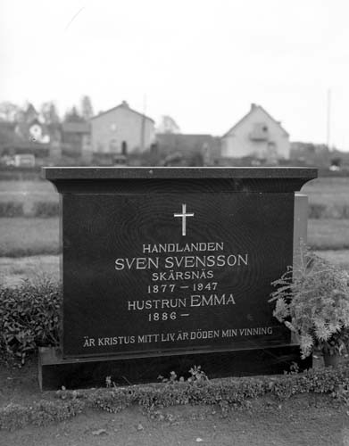 Sven Svenssons gravsten Skärsnäs.