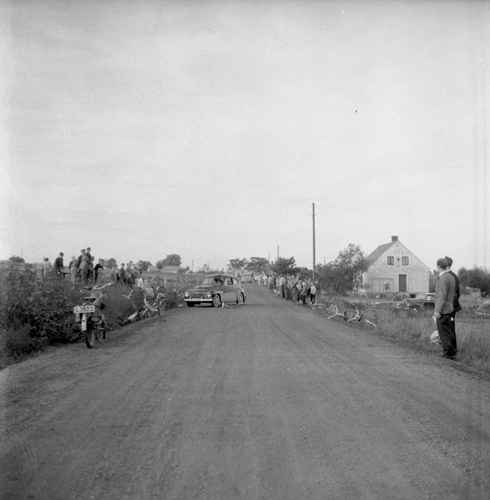 Bilolycka vid Simrislund den 24/9 1955.