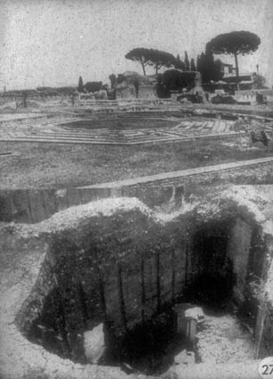 Rom: Palatinen, ruinen av Domitianus palats c 8...