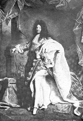 Ludwig den XIV:e, målning av Rigand.