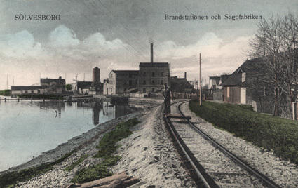 Sölvesborg: Brandstationen och Sagofabriken.