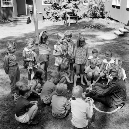 Mulleskolan vid Strandstugeområdet i juni 1969.