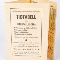 KrM 2/2023 4 - Tidtabell tåg mellan Hälsingborg och Stockholm 1937
