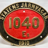 Loknummerskyltar från Statens Järnvägar