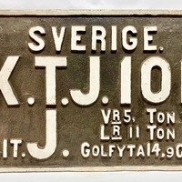 KrMJ 100/91 68 - Vagnsnummerskylt