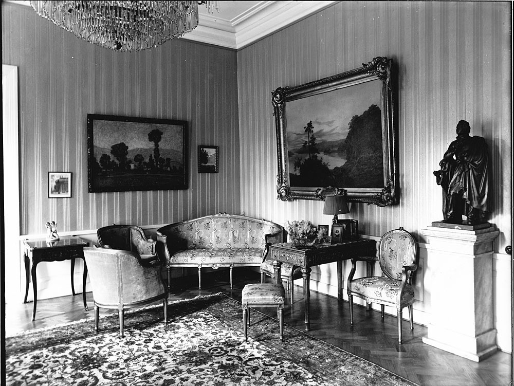 Länsresidenset. Stora salongen. År 1932. Finns ...