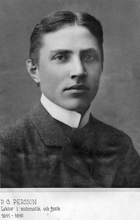 PG Persson lärare i matematik och fysik 1911-1916