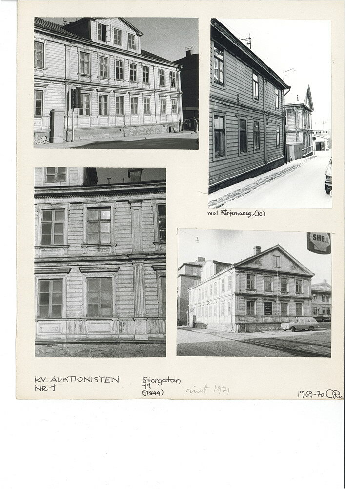 Kv. Auktionisten, nr. 1. Storgatan 11. År 1969/...