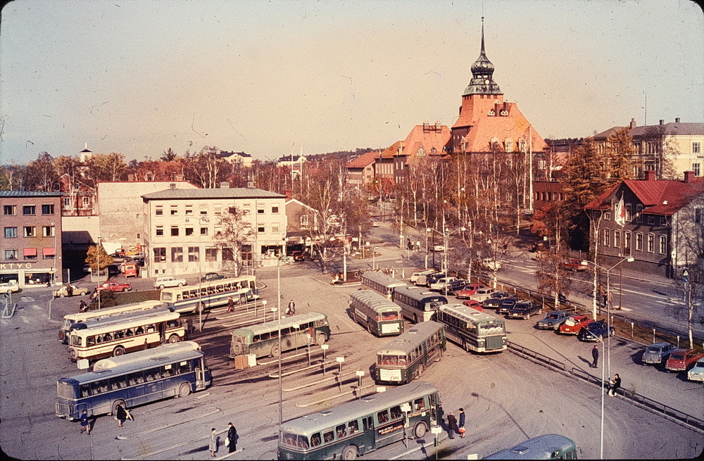Busstorget frå Citypalatsets tak oktober 1970