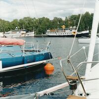 FGÖ 21143 - Småbåtshamnen med SS Thomee och SS Östersund