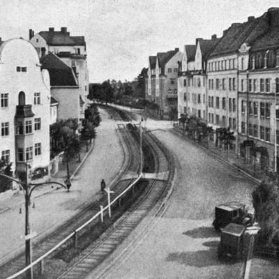Solb 1988 44 62 - Stockholmsvägen vid Stråket omkring 1920