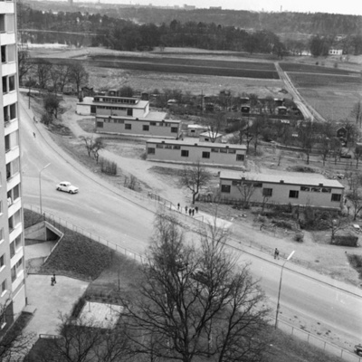 Solb 2012 01 23 - Vy från Ripstigen över Koloniskolan, 1963