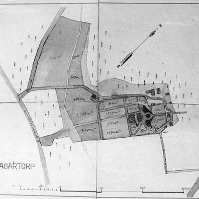 Solb U 1988 96 2 - Karta över Bagartorps gård, 1920