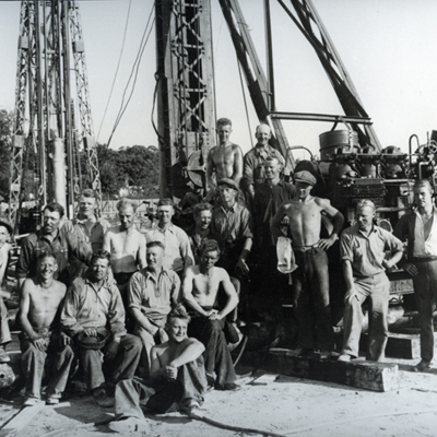 Solb 2018 03 77 - Arbetare vid Råsunda Stadions uppbyggnad 1936