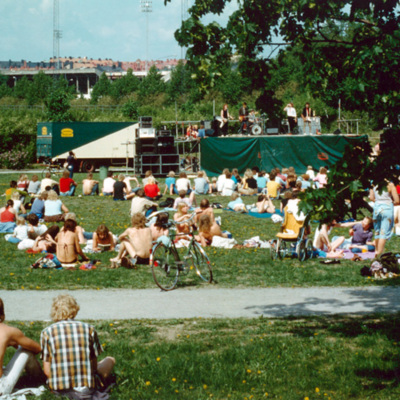 Skytteholm med Solna Centrum på 1970-talet
