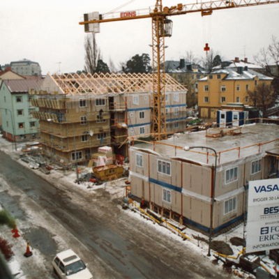 Solb 1995 11 35 - Byggarbete på Södra Långgatan
