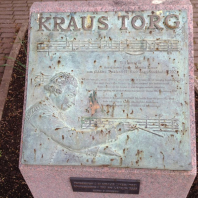 Solb 2019 02 12 - Joseph Martin Kraus minnesplakett vid Kraus torg