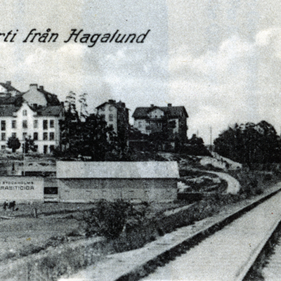 Solb 2017 07 02 - Järnvägen vid AB Stockholms Parasiticida i Hagalund, 1910