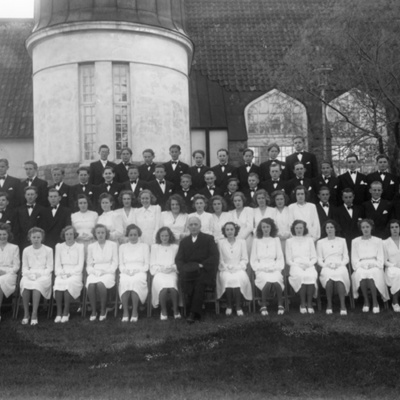 Solb 1978 106 34 - Konfirmation i Hagalunds kyrka, 1940-tal