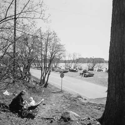 Solb 2022 20 25 - Utsikt mot biltvätten vid Ekelund, 1950-60
