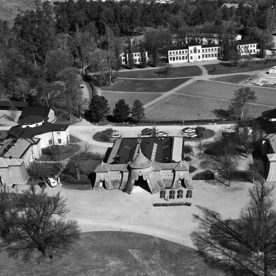 Solb 1997 14 13 - Flygfoto över Koppartälten och Haga trädgård