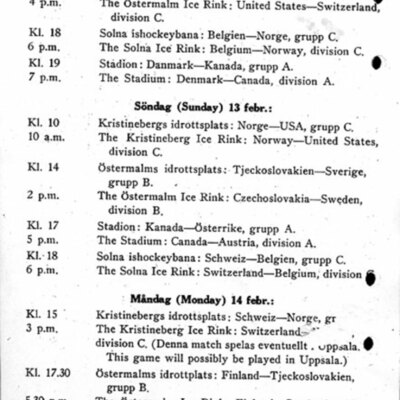 Solb 2011 08 21 - Matchprogram för ishockey-VM 1949
