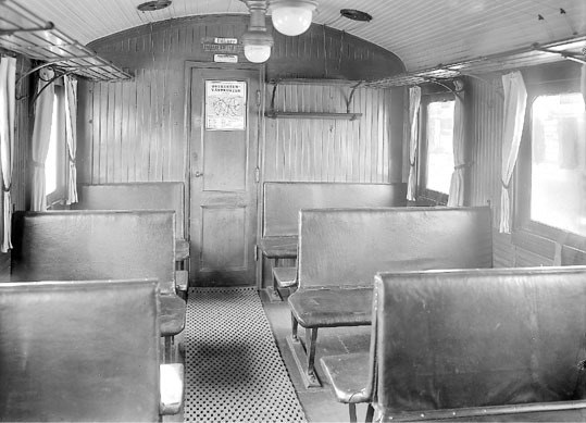 III-klass järnvägsvagn, interiör, N.O.J.