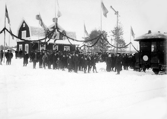 Invigning av Eksjö-Österbymo Järnväg 1915.