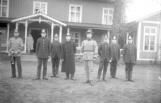 Vaktstyrka ur Kalmar regemente på Ränneslätt.