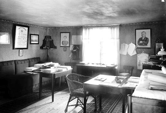 Interiör från Hult Bjersby år 1952. Kontoret