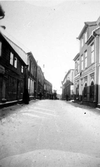 Norra Storgatan mot söder, Eksjö, år 1906-1907.