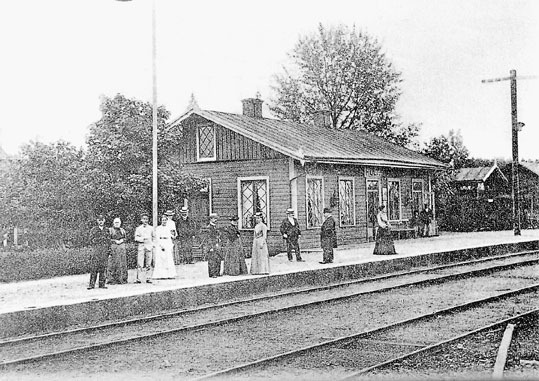 Hults gamla järnvägsstation, uppförd 1874.