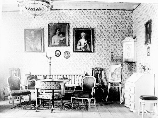 Salongen på Hunnerstad före 1913.